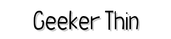 Geeker-Thin font